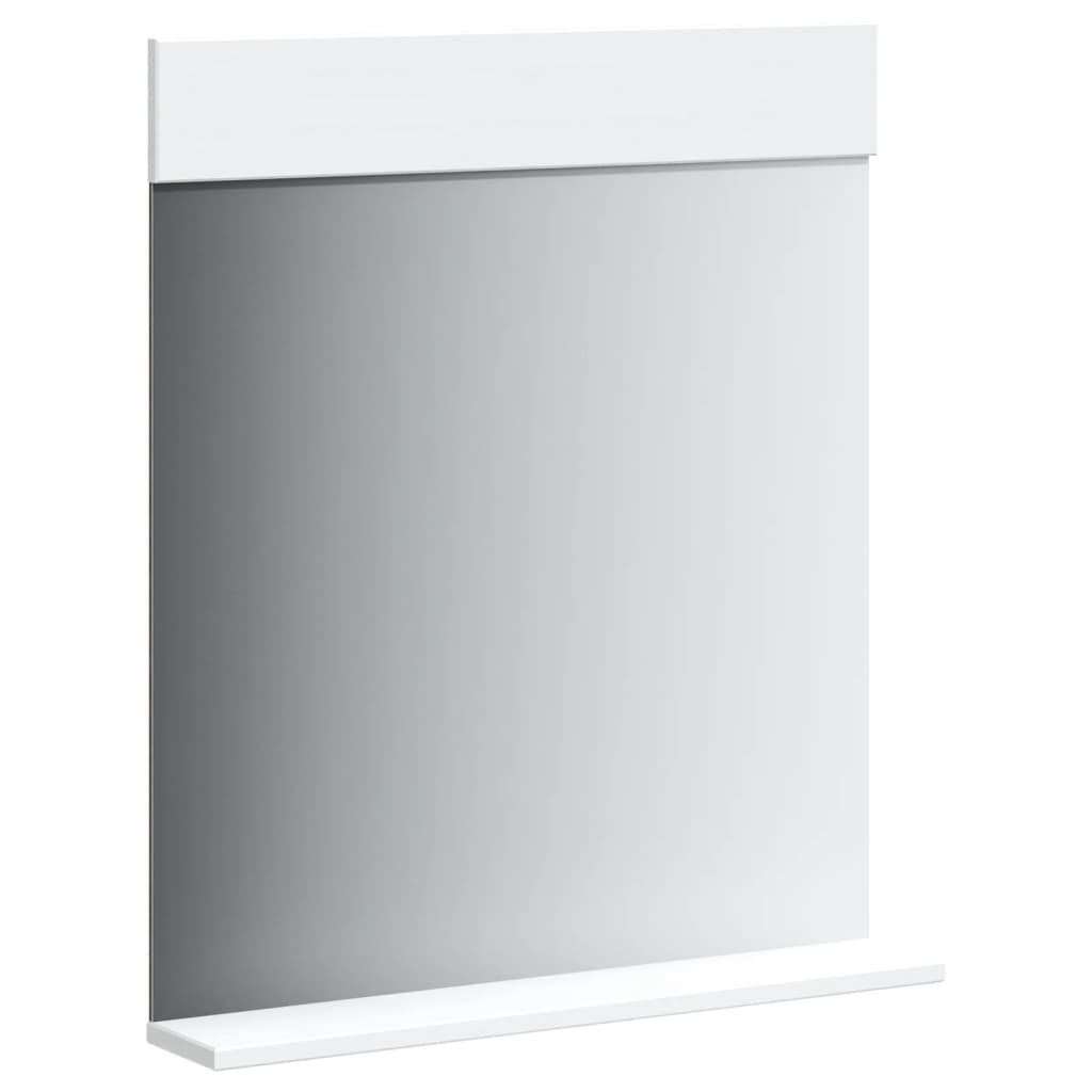 Espejo De Baño Con Estante Berg Madera Maciza 60X12X70Cm