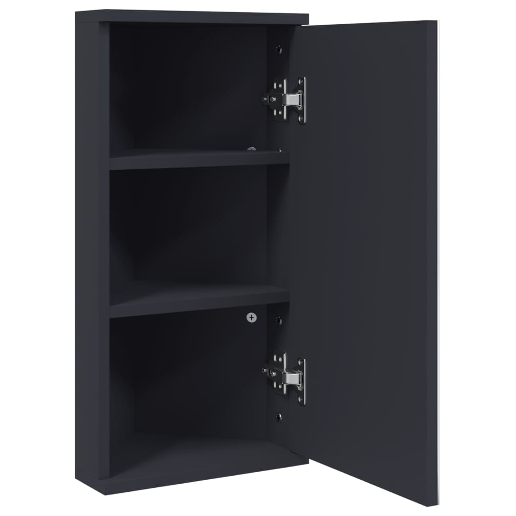Mueble De Baño De Esquina Con Espejo 30X24X60 Cm