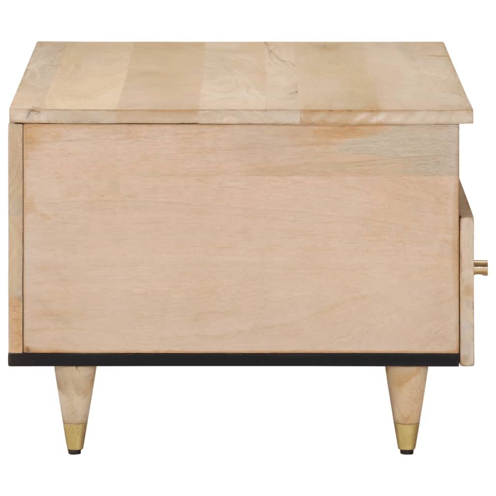 Mesa De Centro De Madera Maciza Mango 80X54X40 Cm