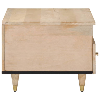 Mesa De Centro De Madera Maciza Mango 80X54X40 Cm