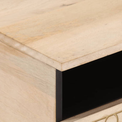 Mesa De Centro De Madera Maciza Mango 80X54X40 Cm