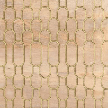 Mesa De Centro De Madera Maciza Mango 80X54X40 Cm