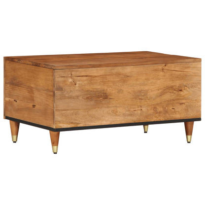 Mesa De Centro De Madera Maciza De Mango 80X50X40 Cm