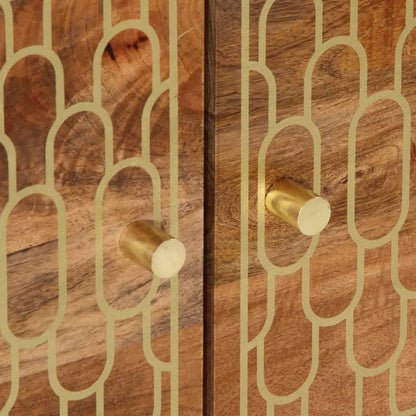 Mesa De Centro De Madera Maciza De Mango 80X50X40 Cm