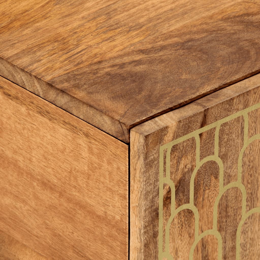 Mesa De Centro De Madera Maciza Mango 100X54X40 Cm