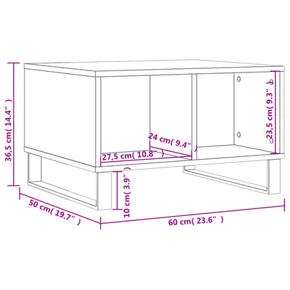Mesa De Centro Madera Contrachapada 60X50X36,5 Cm