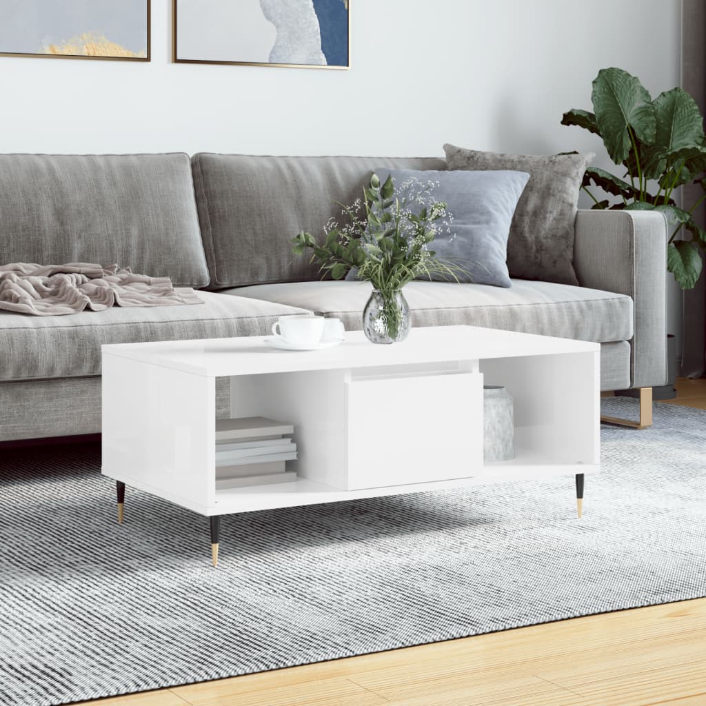 Mesa De Centro Madera Contrachapada 90X50X36,5 Cm
