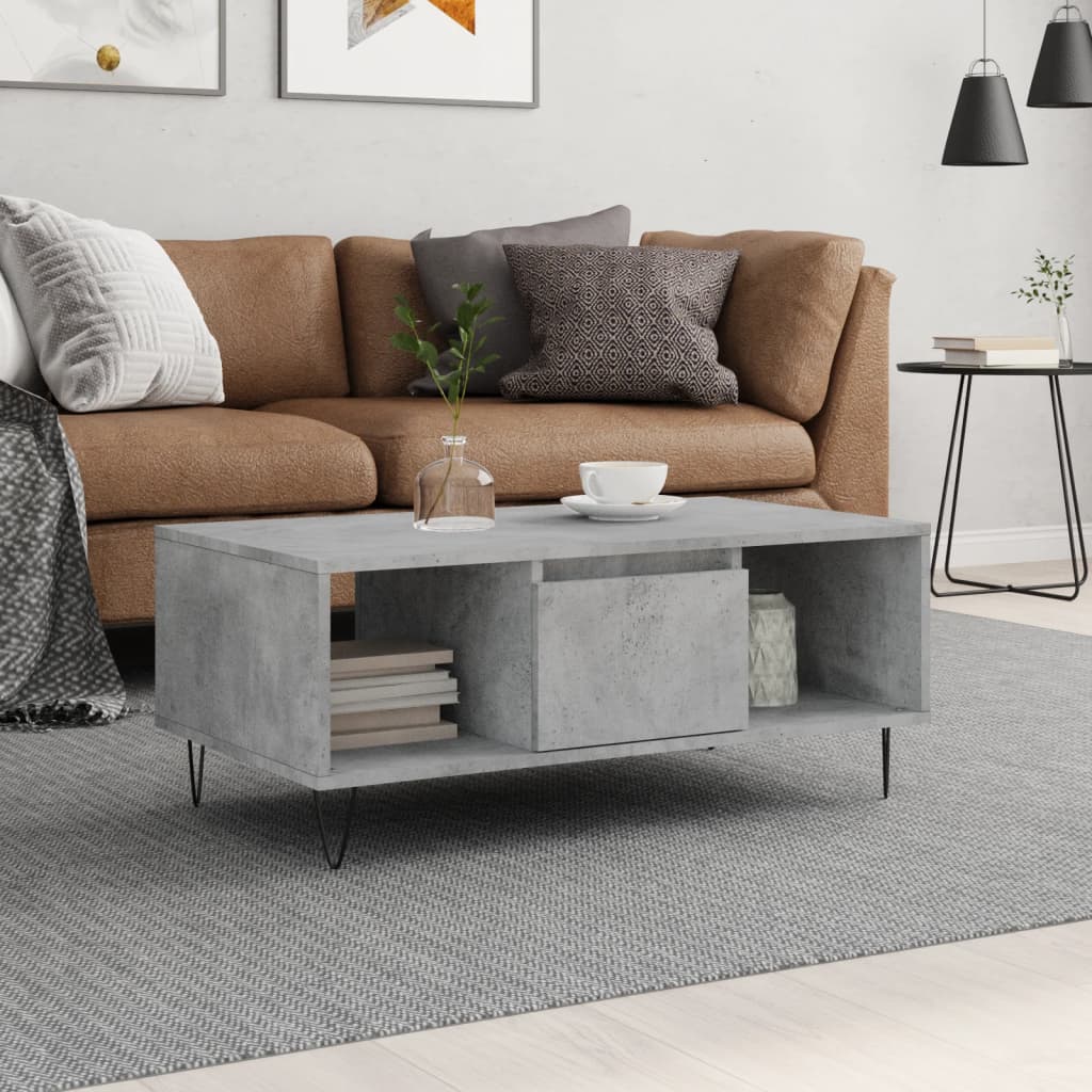 Mesa De Centro Madera Contrachapada 90X50X36,5 Cm