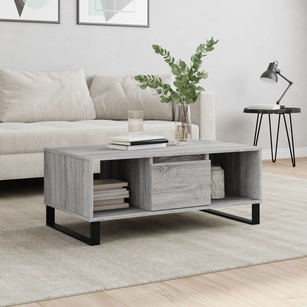 Mesa De Centro Madera Contrachapada 90X50X36,5 Cm