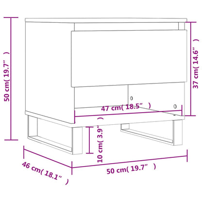 Mesa De Centro Madera De Ingeniería 50X46X50 Cm