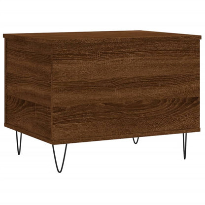 Mesa De Centro Madera Contrachapada Roble Marrón 60X44,5X45 Cm