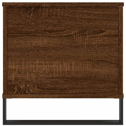 Mesa De Centro Madera Contrachapada Roble Marrón 90X44,5X45 Cm