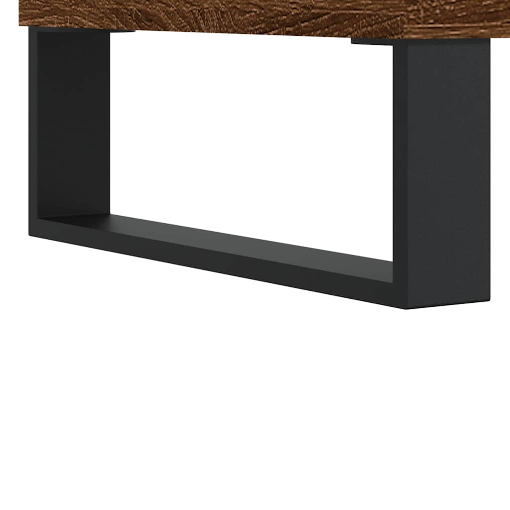 Mesa De Centro Madera Contrachapada Roble Marrón 90X44,5X45 Cm