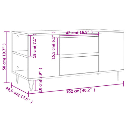 Mesa De Centro Madera De Ingeniería 102X44,5X50 Cm
