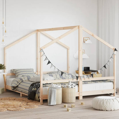 Estructura De Cama De Niños Madera Maciza De Pino 2X(90X160) Cm