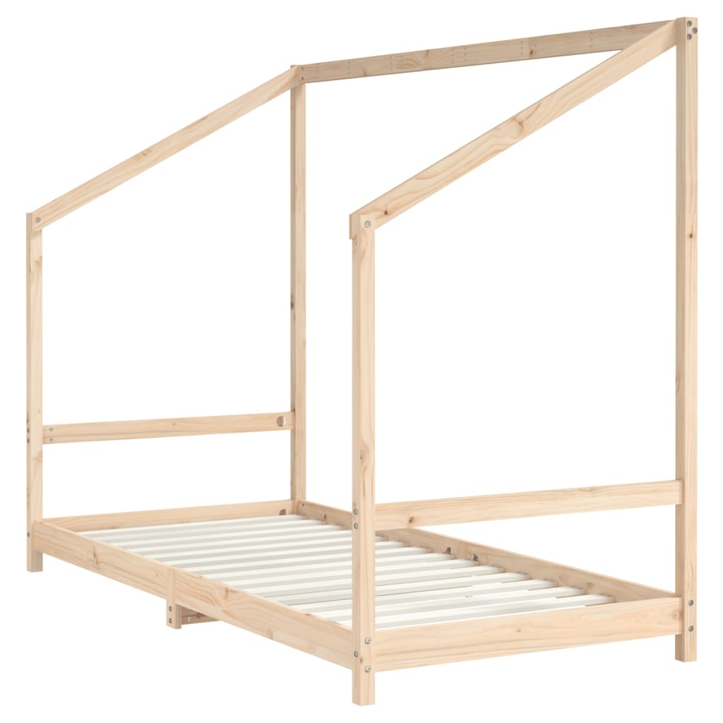 Estructura De Cama De Niños Madera Maciza De Pino 2X(90X160) Cm