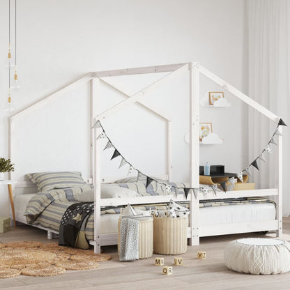 Estructura De Cama De Niños Madera Maciza De Pino 2X(90X160) Cm