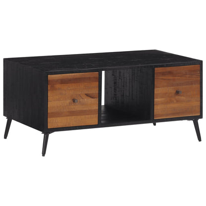 Mesa De Centro Teca Reciclada Maciza 90X50X41 Cm
