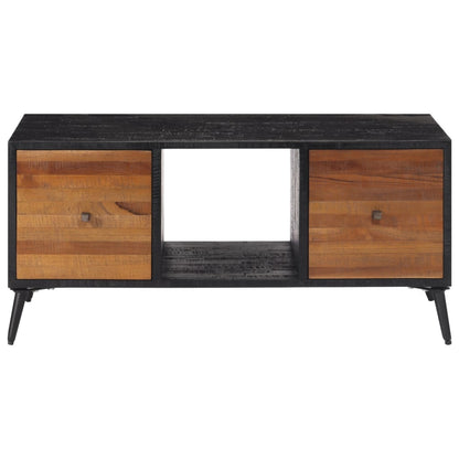 Mesa De Centro Teca Reciclada Maciza 90X50X41 Cm