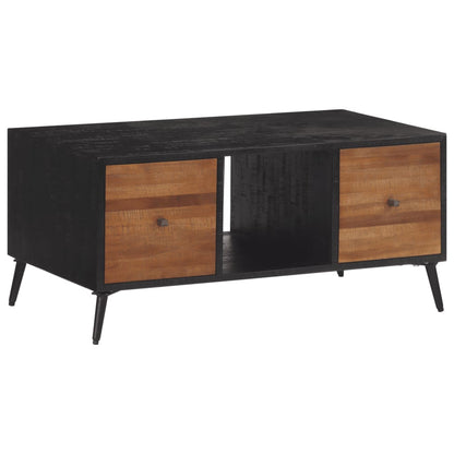 Mesa De Centro Teca Reciclada Maciza 90X50X41 Cm