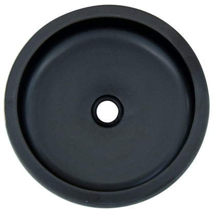 Lavabo Sobre Encimera Redondo Cerámica Negro Y Azul Φ41X14 Cm