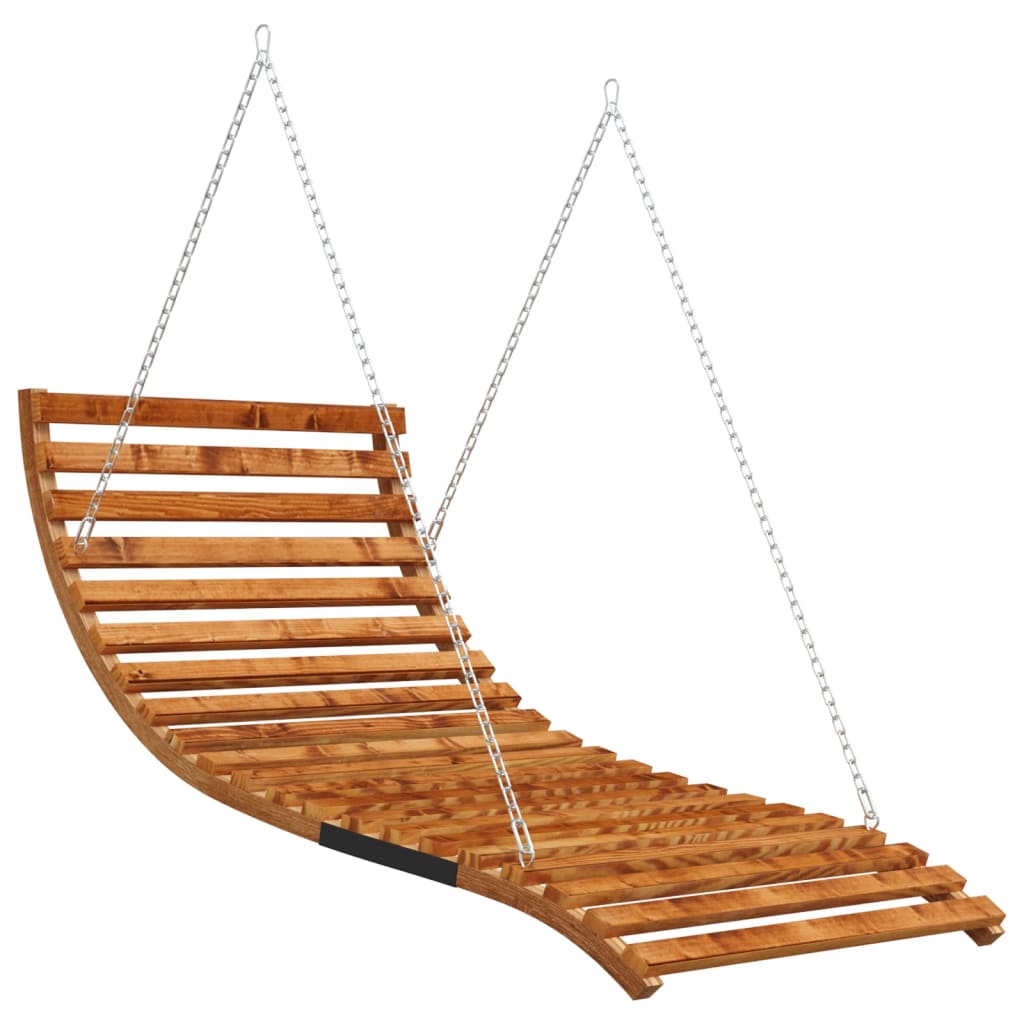 Tumbona Columpio Con Acabado Teca Madera Maciza Abeto