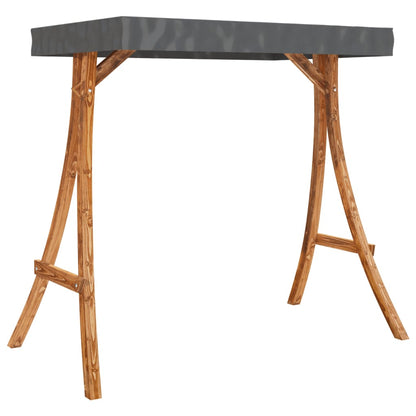 Tumbona Columpio Con Toldo Madera Maciza Abeto Acabado De Teca