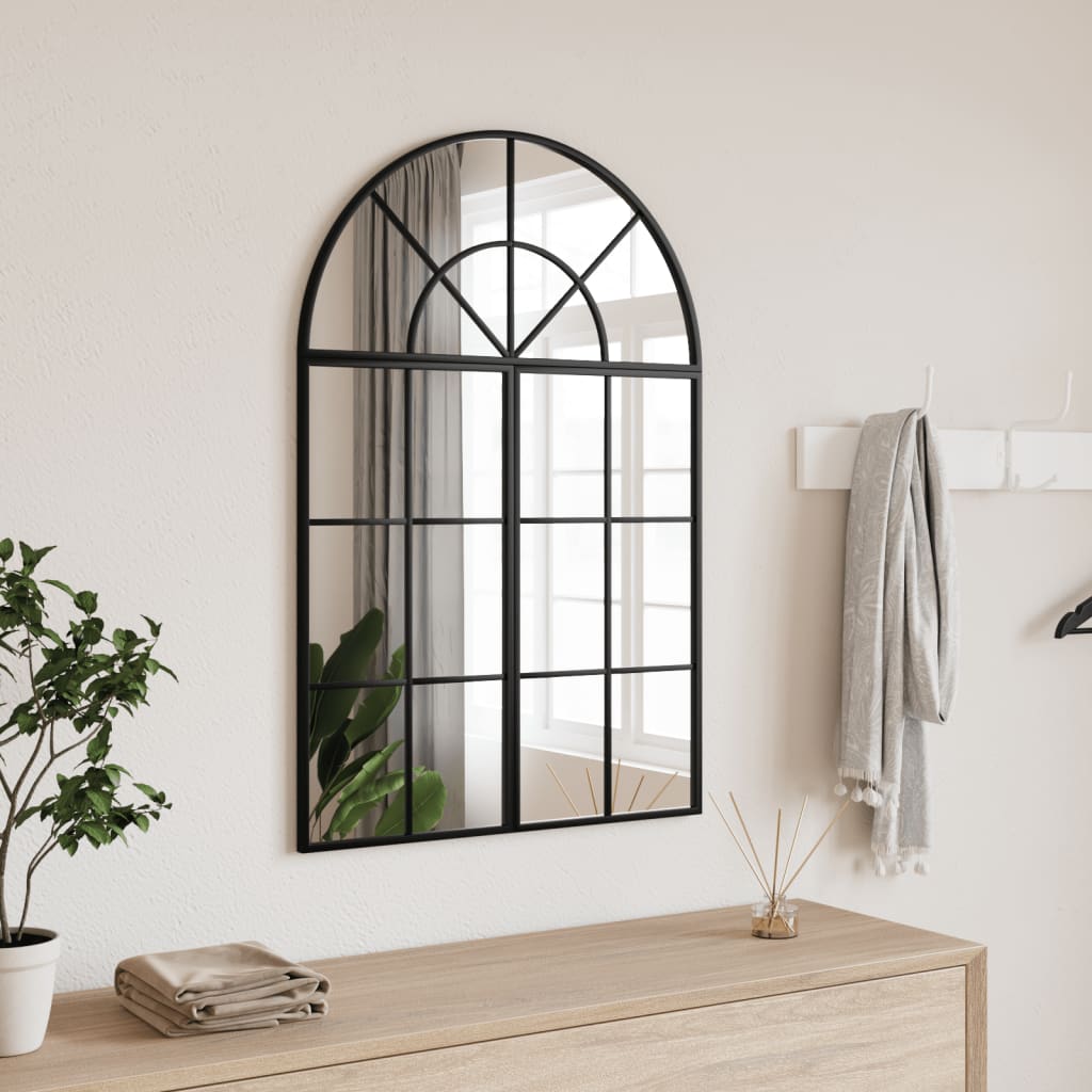 Espejo De Pared Arco De Hierro Negro