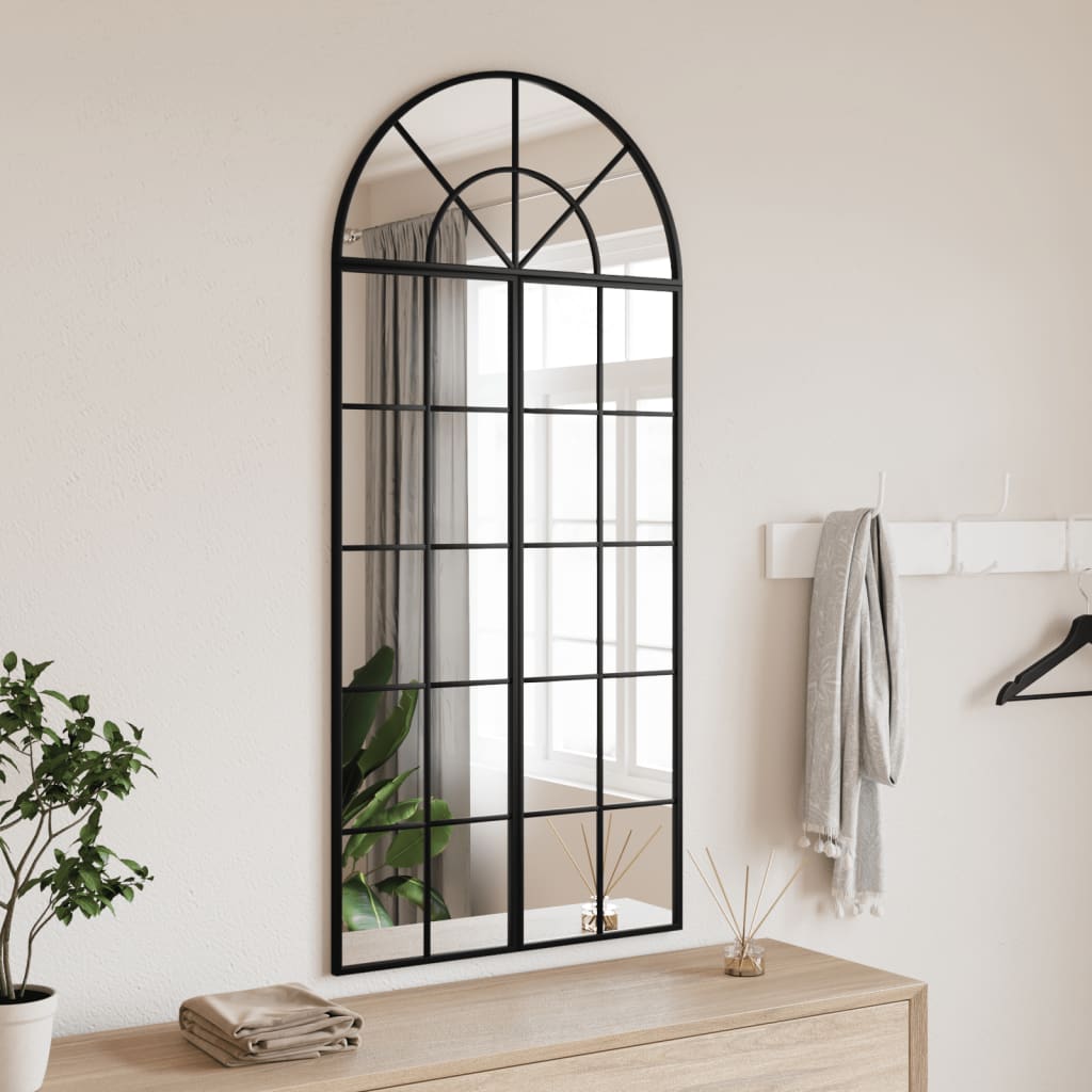 Espejo De Pared Arco De Hierro Negro