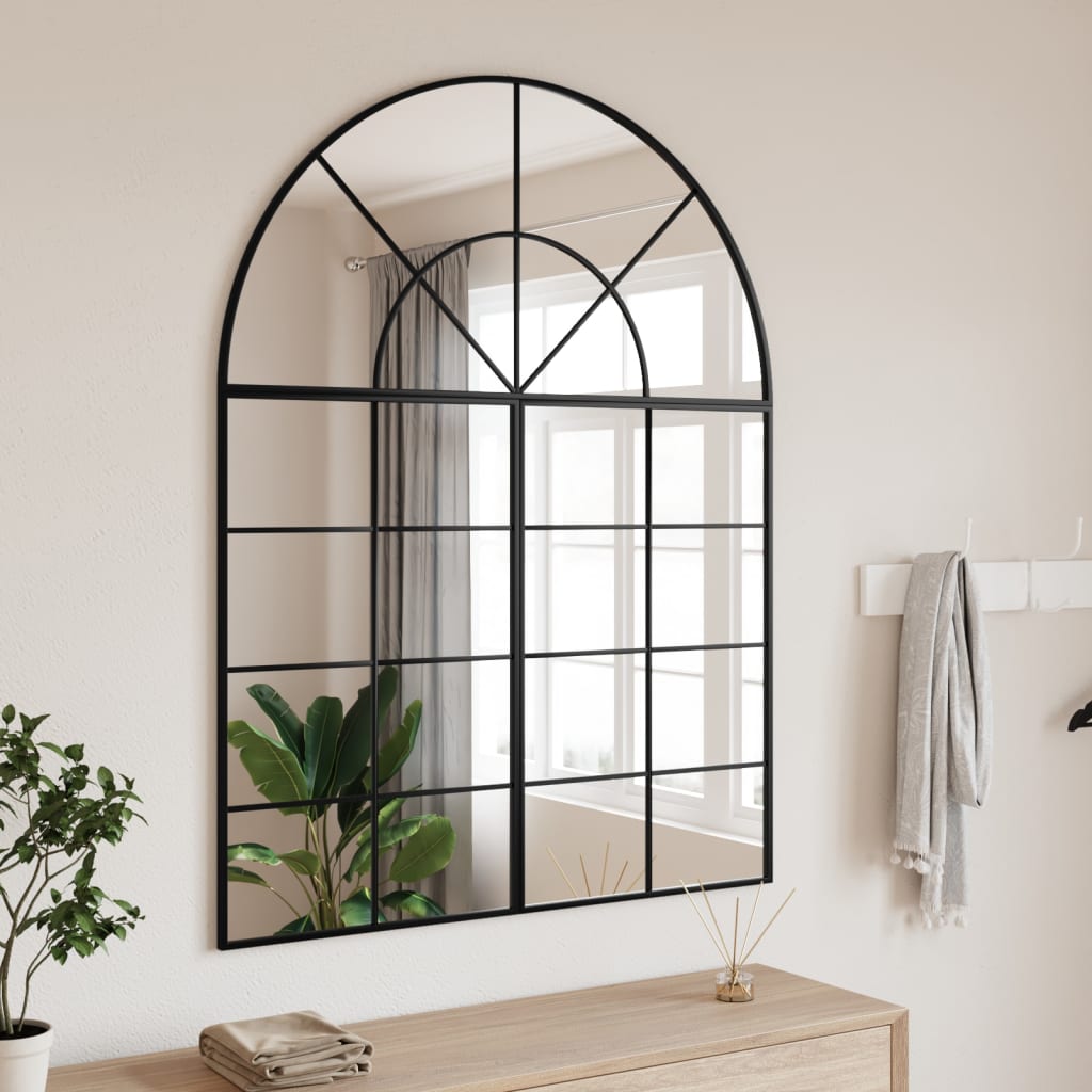 Espejo De Pared Arco De Hierro Negro
