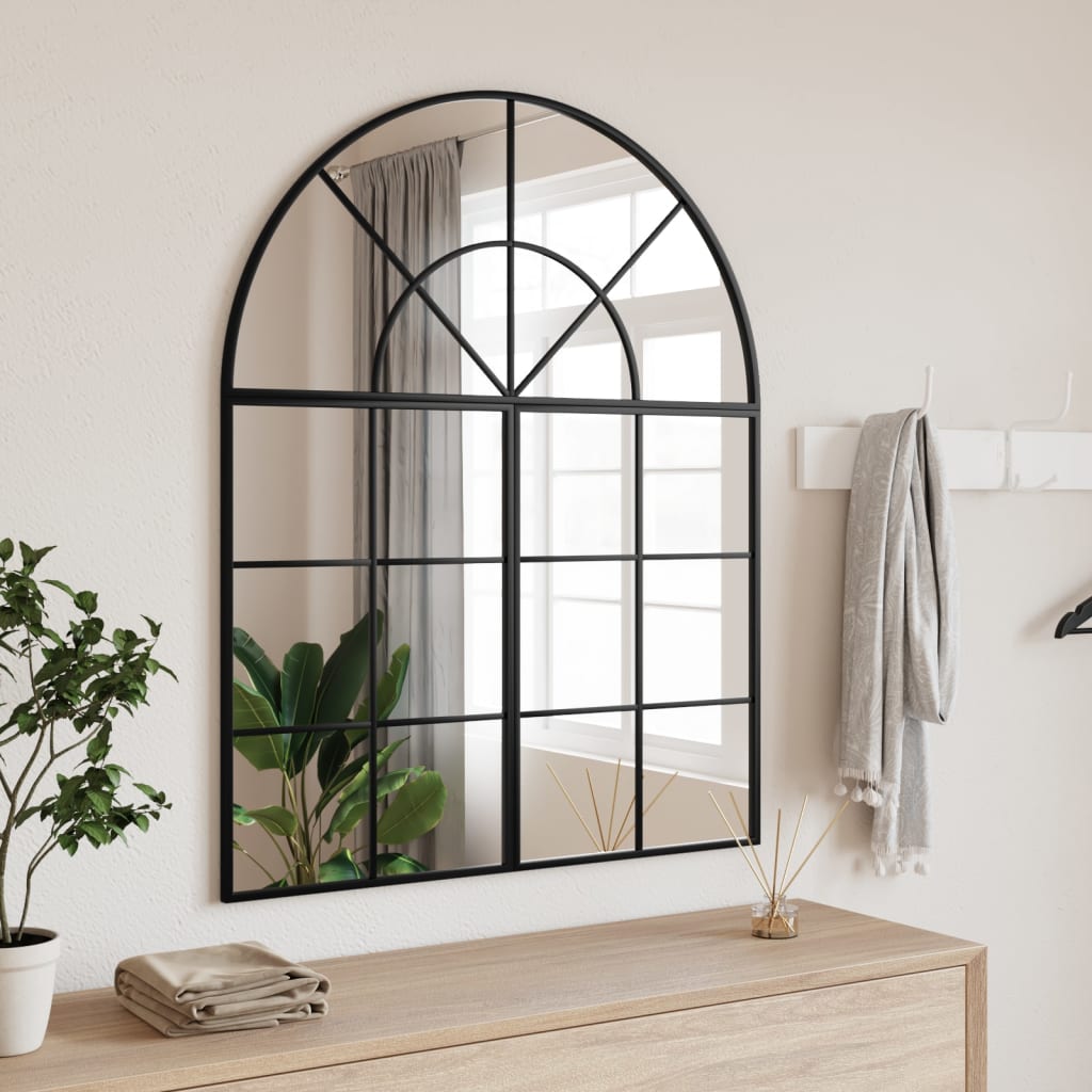 Espejo De Pared Arco De Hierro Negro
