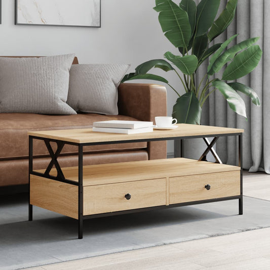 Mesa De Centro Madera De Ingeniería 100X51X45 Cm
