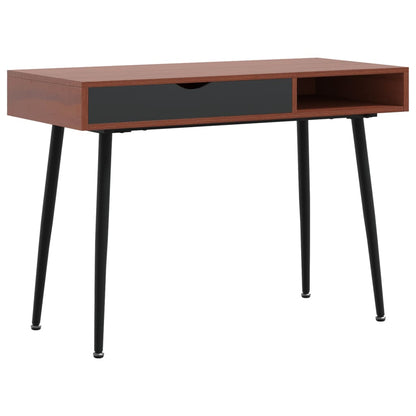 Escritorio Ordenador Cajón Madera Ingeniería Marrón 110X50X75Cm