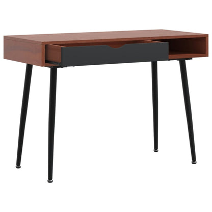 Escritorio Ordenador Cajón Madera Ingeniería Marrón 110X50X75Cm