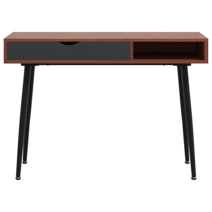 Escritorio Ordenador Cajón Madera Ingeniería Marrón 110X50X75Cm