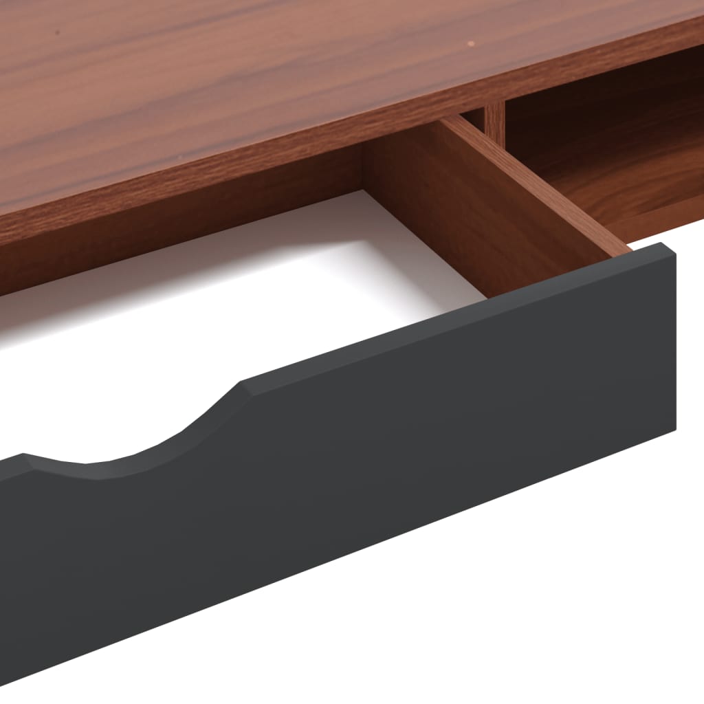 Escritorio Ordenador Cajón Madera Ingeniería Marrón 110X50X75Cm
