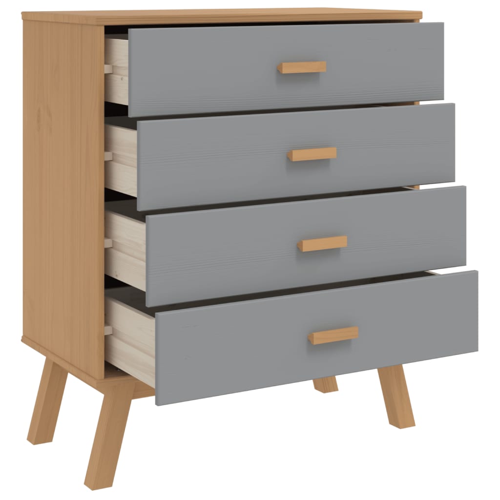 Cómoda De Cajones Olden Madera Maciza De Pino