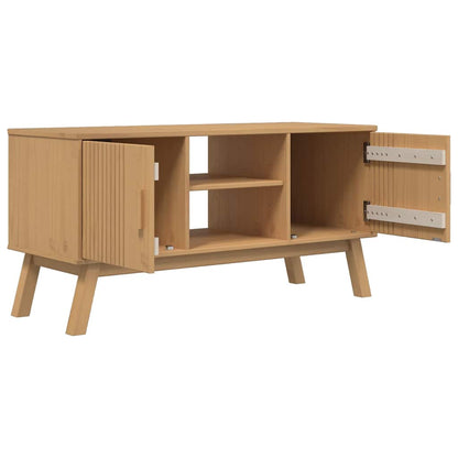 Mueble De Tv Olden Madera Maciza De Pino 114X43X57 Cm