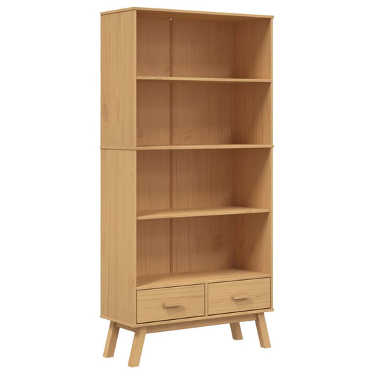 Estantería De 4 Niveles Olden Madera Maciza De Pino