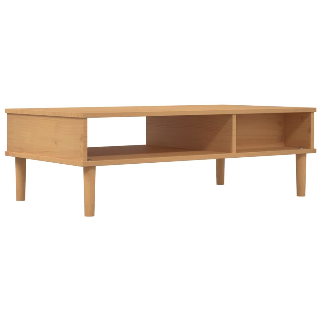 Mesa De Centro Senja Aspecto Ratán Madera 100X55X33 Cm