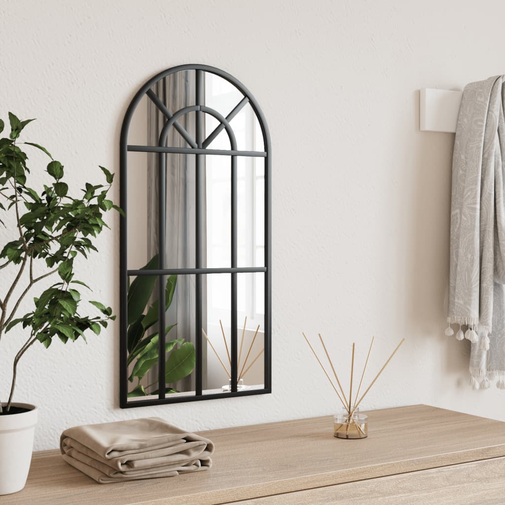 Espejo De Pared Arco De Hierro Negro