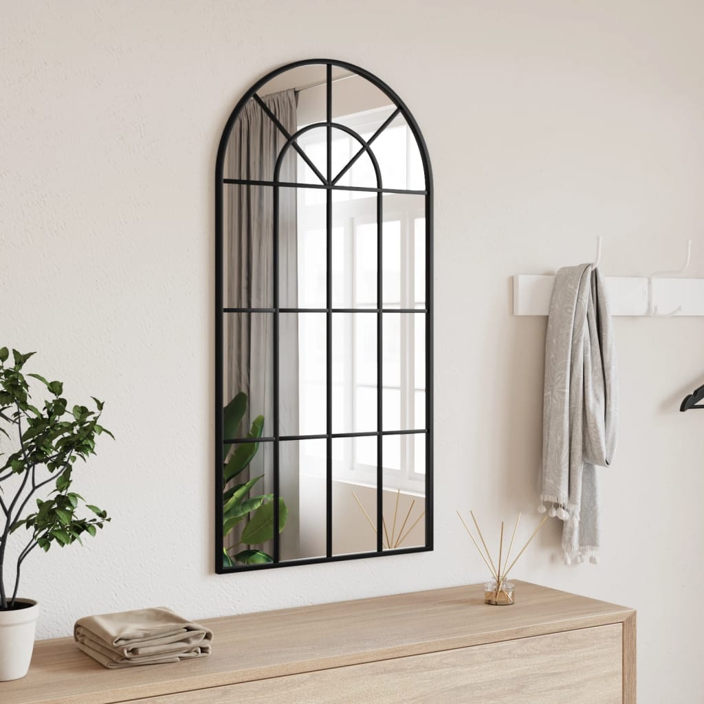 Espejo De Pared Arco De Hierro Negro