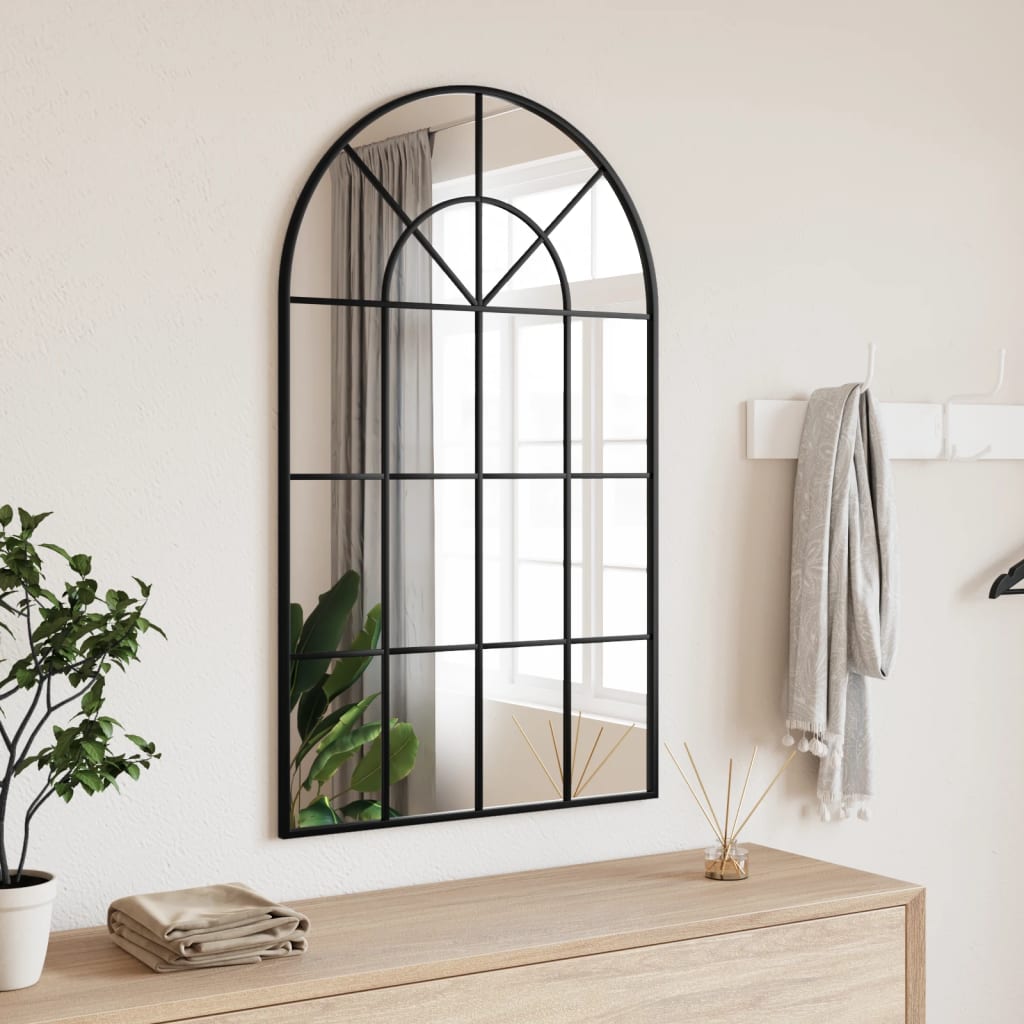 Espejo De Pared Arco De Hierro Negro