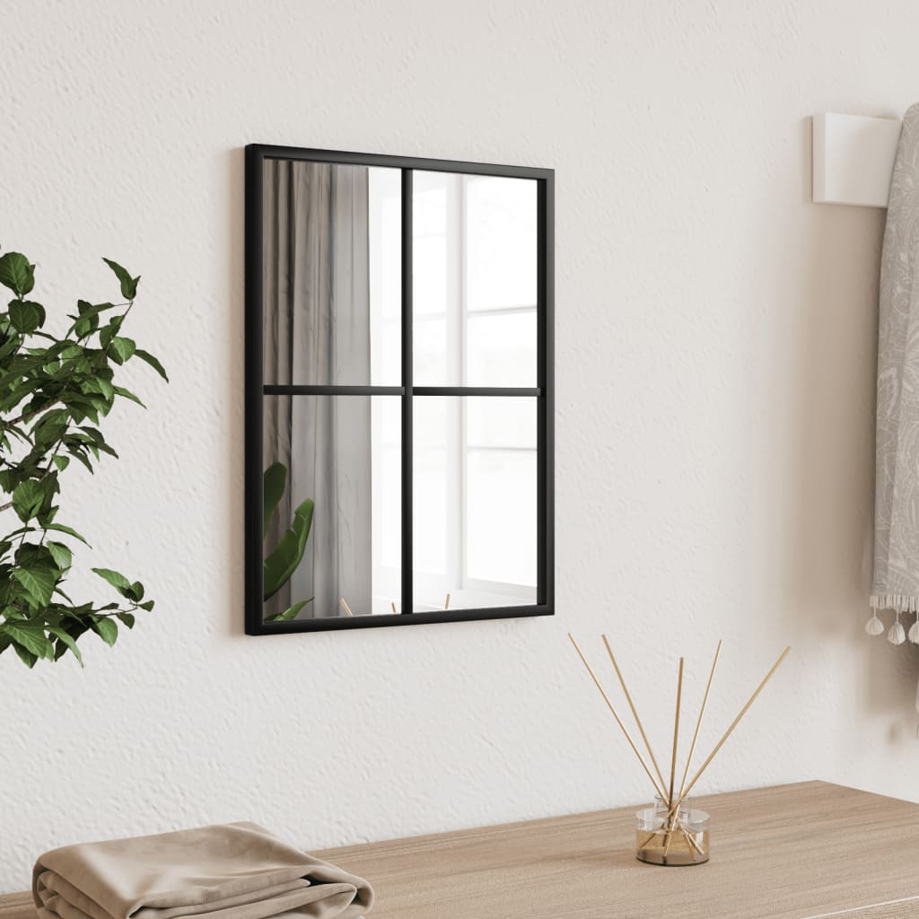 Espejo De Pared Rectangular De Hierro Negro