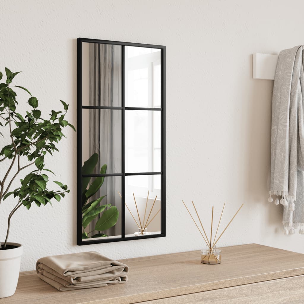 Espejo De Pared Rectangular De Hierro Negro