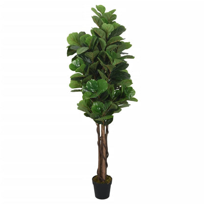 Higuera De Hojas De Violín Artificial 134 Hojas Verde 80 Cm