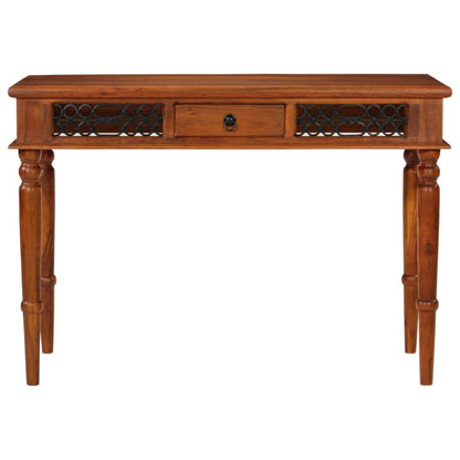 Escritorio Con Cajón Madera Maciza De Acacia