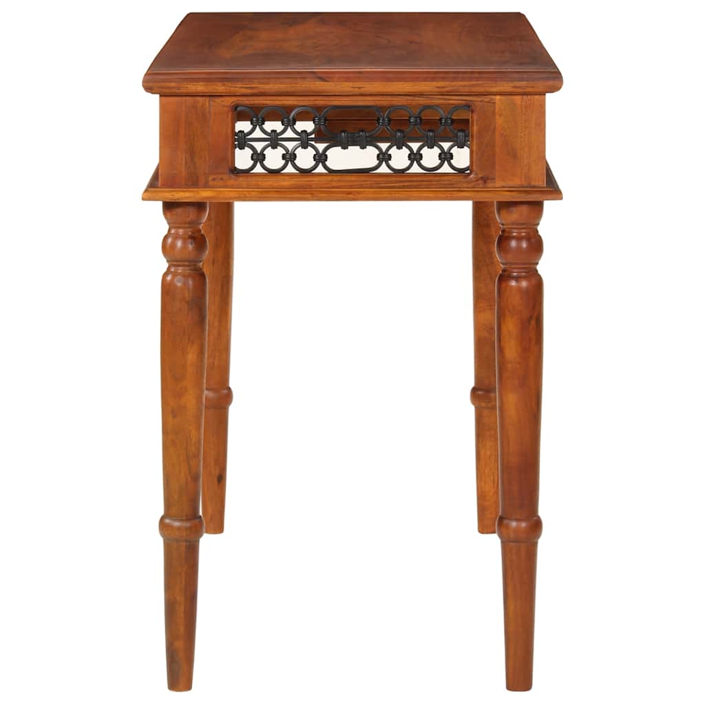 Escritorio Con Cajón Madera Maciza De Acacia