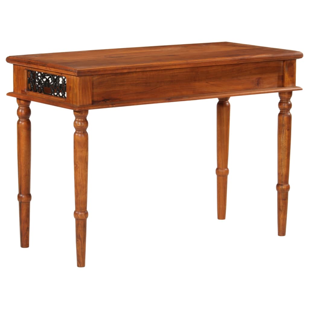 Escritorio Con Cajón Madera Maciza De Acacia