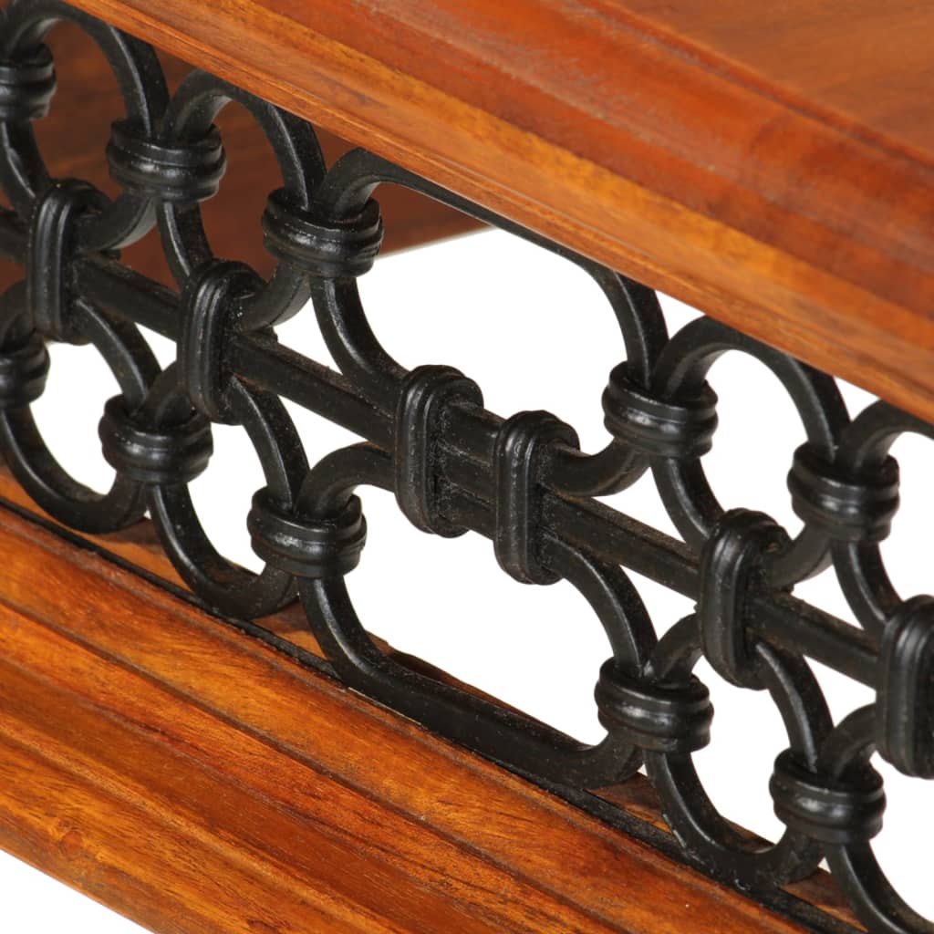Escritorio Con Cajón Madera Maciza De Acacia